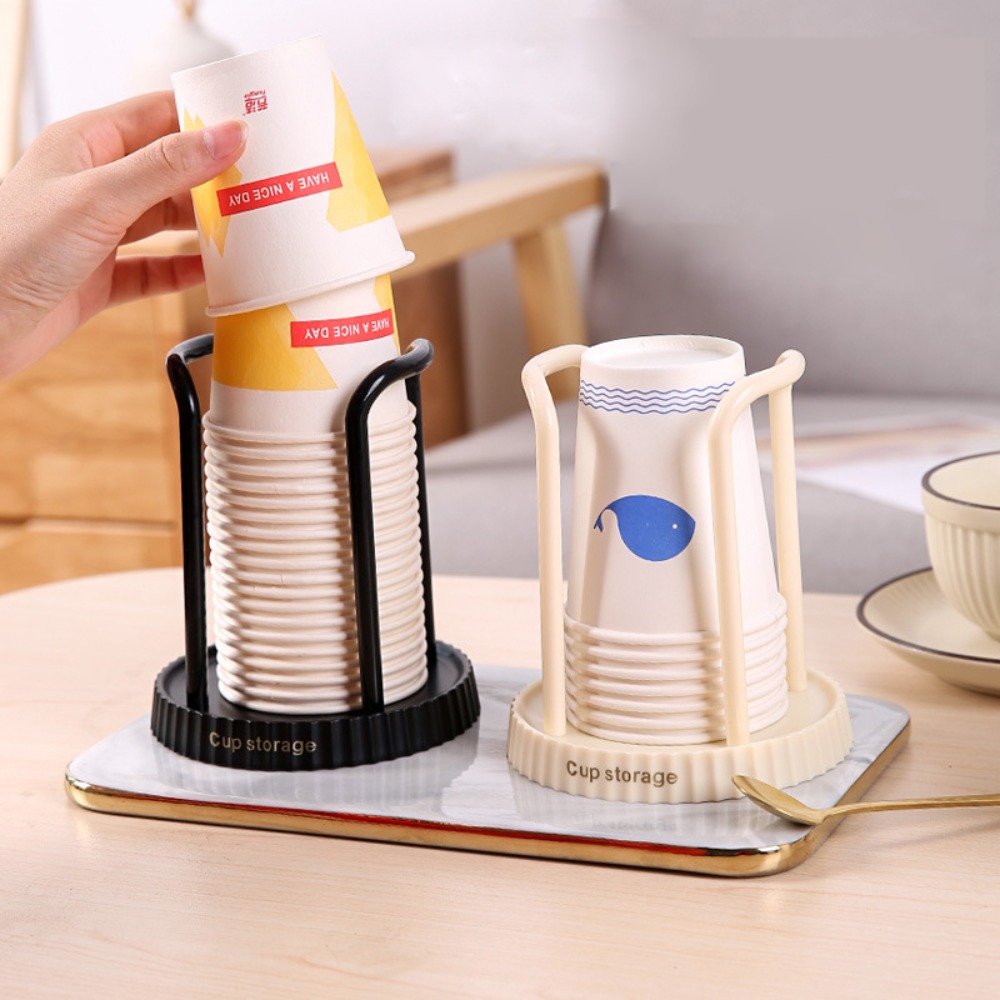 Coffee Tea Holders - 使い捨てカップホルダーデスクトップ紙コップオーガナイザークリエイティブ非穴あき収納ラックホームオフィスコーヒーティーアクセサリー