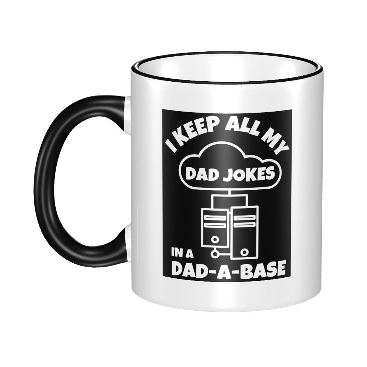Coffee Tea Joke - 父のジョークをすべて記録したダダベースマグカップ 面白いセラミックコーヒーカップ ティーカップ ミルクカップ ドリンクウェア 友達へのギフト