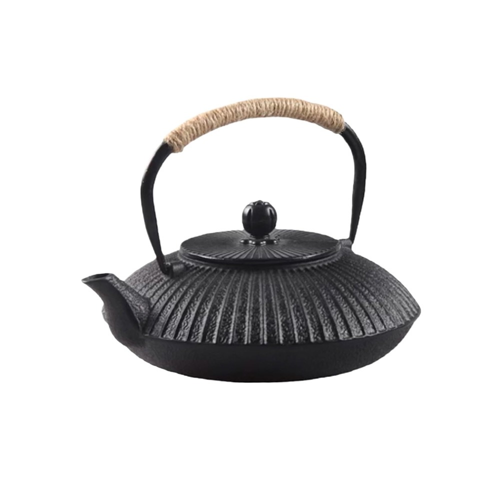 Cast Iron Teapot - 800ml鋳鉄製ティーポット傘型、フィルター付き日本茶ポット、アフタヌーンティー用コンロ対応加熱ポット