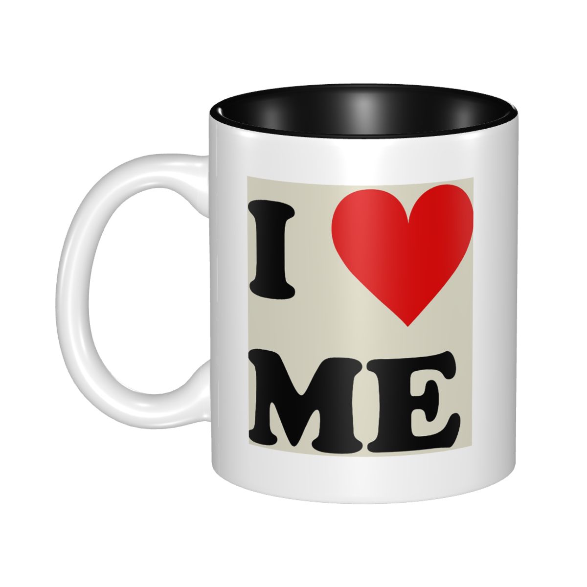 Coffee Tea With Me - I Love Me ハートマグ 面白いセラミックコーヒーカップ ティーカップ