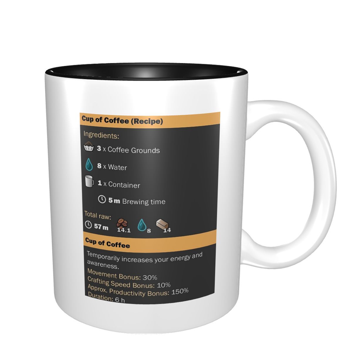 Coffee Milk Tea Recipe - カップオブコーヒー（レシピ）マグカップ 面白いセラミックコーヒーカップ ティーマグ ミルクカップ ドリンクウェア 友人へのギフト