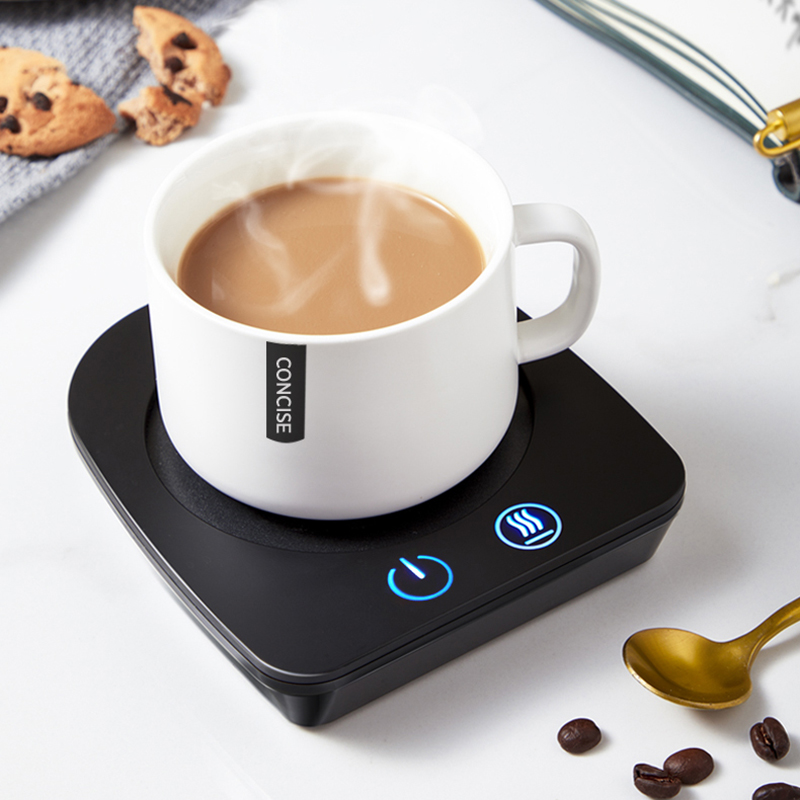Coffee Tea With Me - -新しいサーモスタット式コースターカップヒーター、コーヒー、ミルクティー、ココア、水、ジュース、オフィス、家庭用マグカップ用、一定温度保温パッド*
