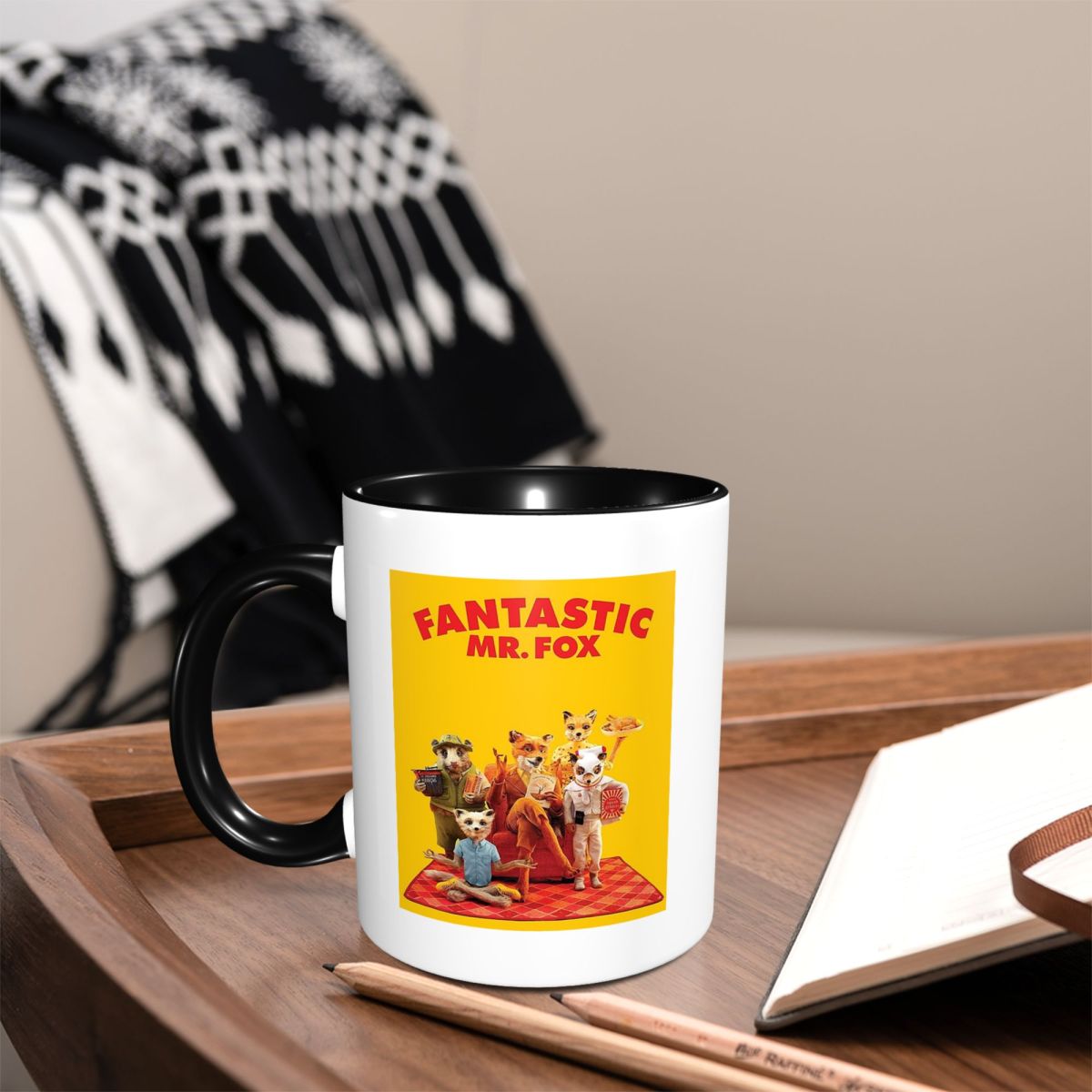 Coffee Tea Poster - ファンタスティックミスターフォックス映画ポスターマグ面白いセラミックコーヒーカップティーマグミルクカップドリンクウェア友人へのギフト