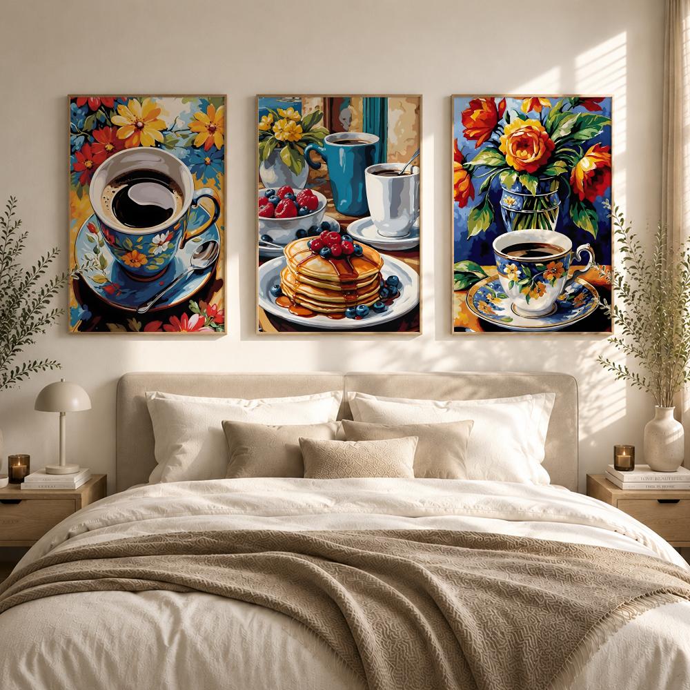 アフタヌーンティーコーヒーカップポスターHDアート粘着壁防水 - Coffee Tea Poster のレビューと価格