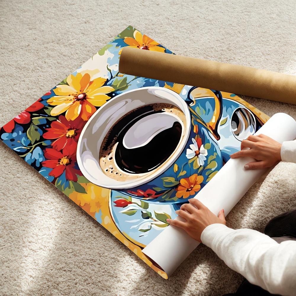 アフタヌーンティーコーヒーカップポスターHDアート粘着壁防水 - Coffee Tea Poster のレビューと価格