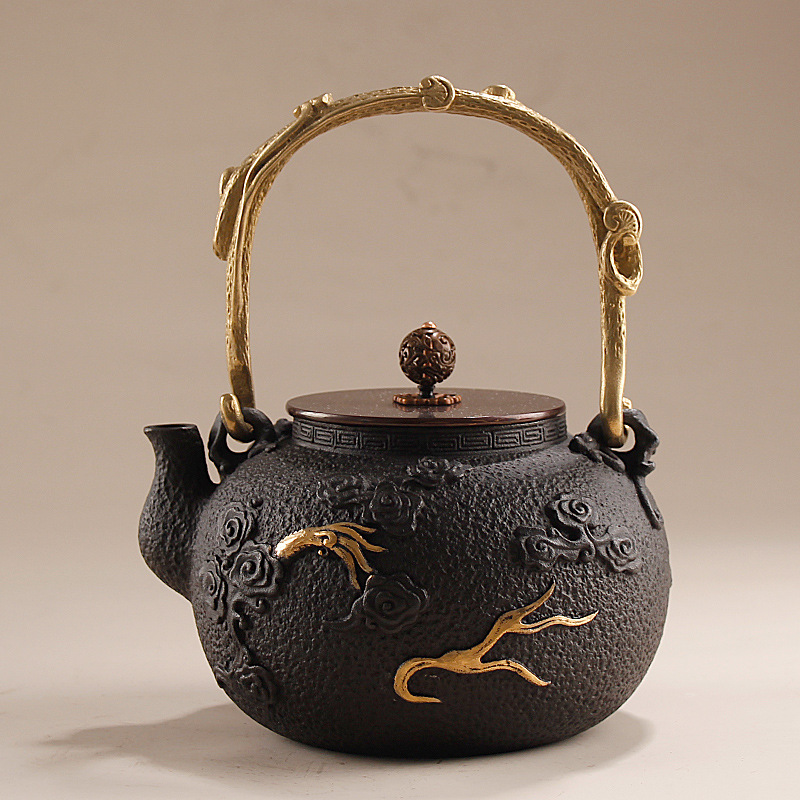 1.2L鋳鉄製水壺/功夫茶壺（模様入り）、高級ビジネスギフト - Cast Iron Teapot のレビューと価格