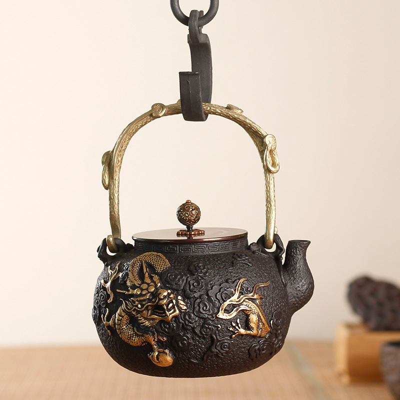 1.2L鋳鉄製水壺/功夫茶壺（模様入り）、高級ビジネスギフト - Cast Iron Teapot のレビューと価格