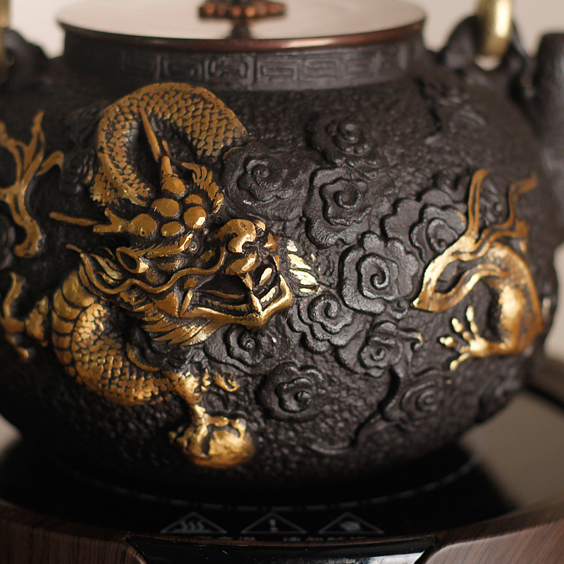 1.2L鋳鉄製水壺/功夫茶壺（模様入り）、高級ビジネスギフト - Cast Iron Teapot のレビューと価格