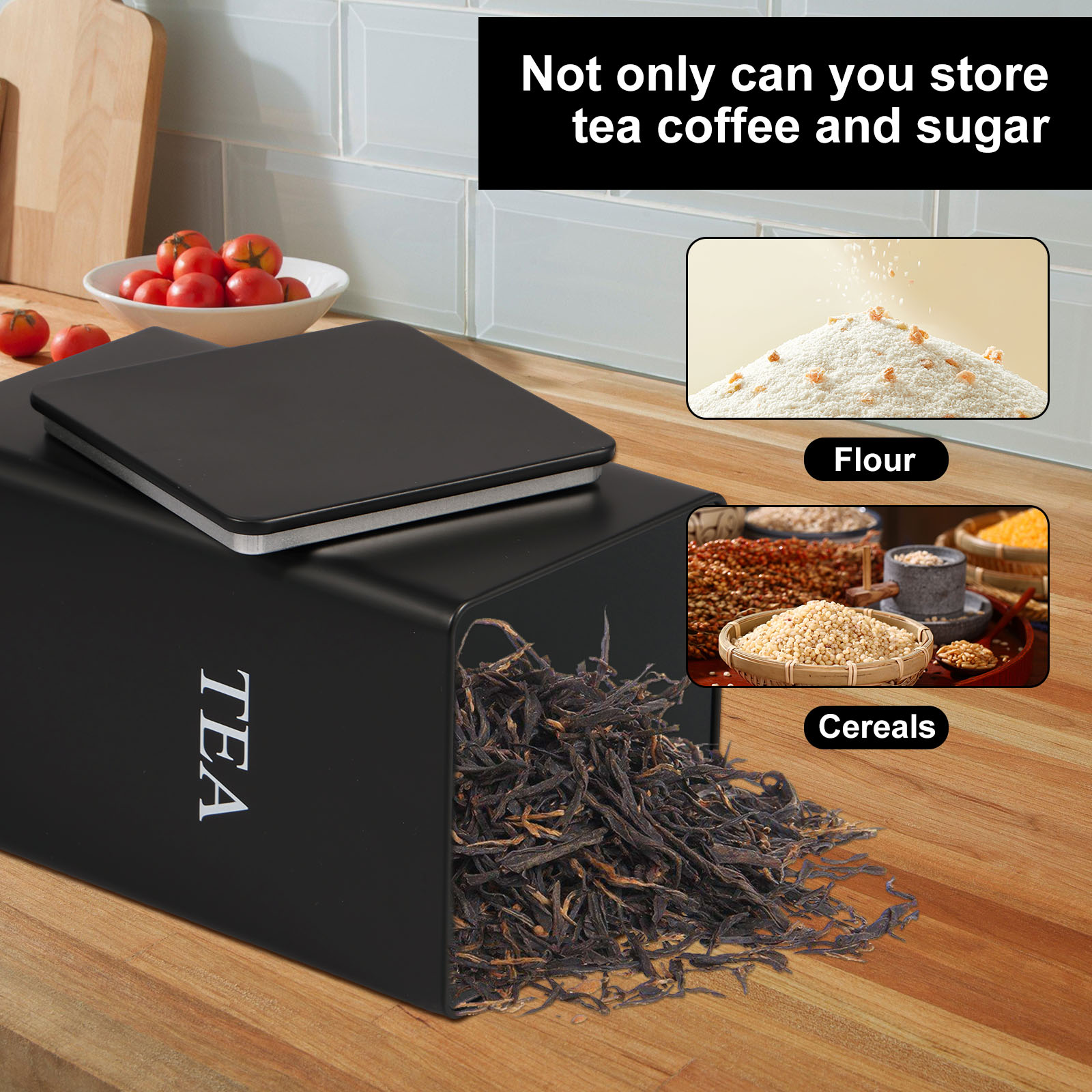 3 個コーヒー豆保存キャニスター茶砂糖真空密封瓶鉄キャニスタ - Coffee Tea Canister Set のレビューと価格
