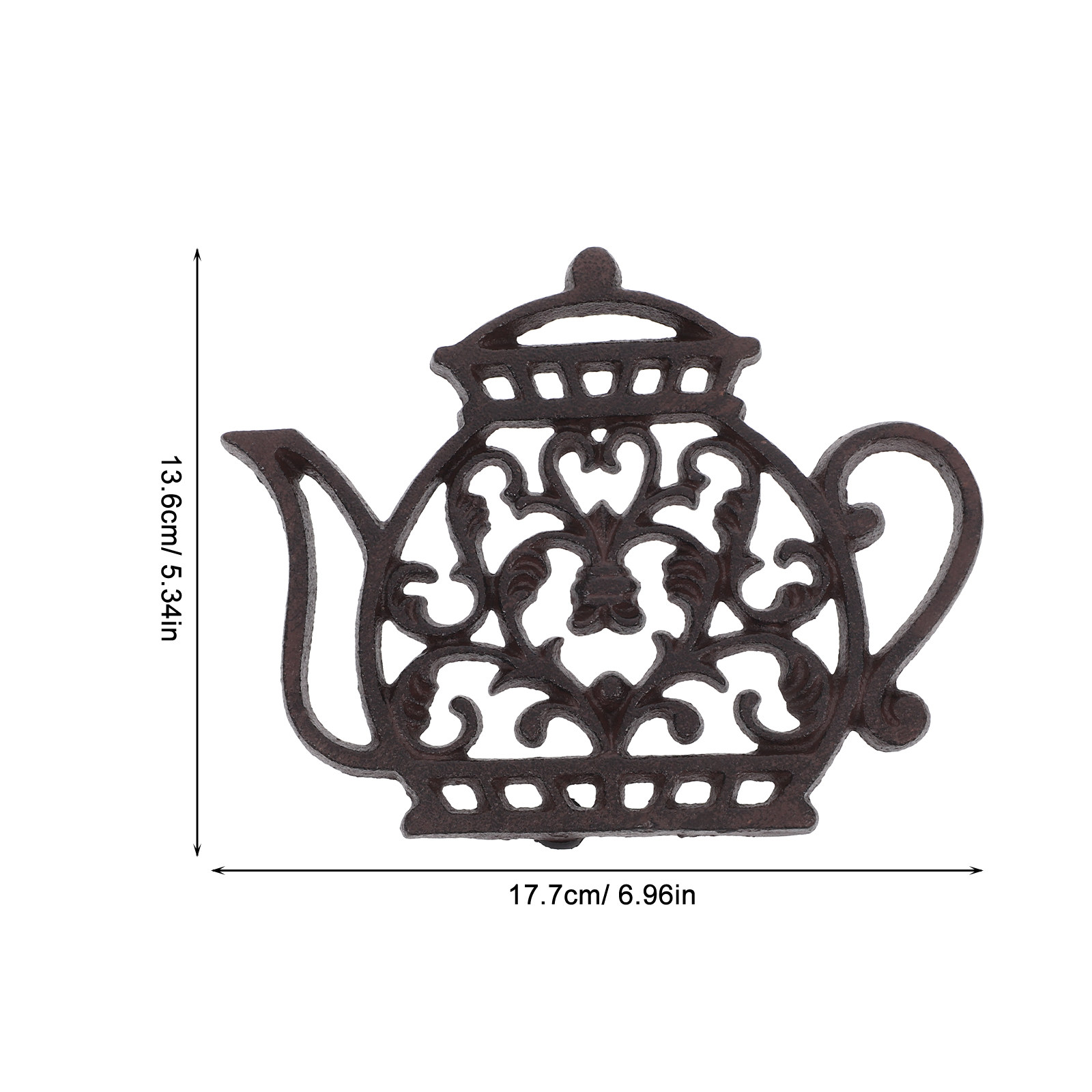 ティーポット型の鋳鉄製鍋敷き、断熱性、滑り止め、キッチンのテ - Cast Iron Teapot のレビューと価格