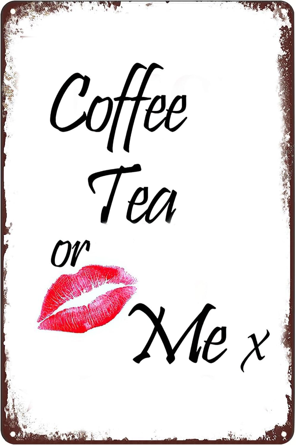 コーヒー・ティー・オア・ミー ティンサイン セクシーな赤い唇 - Coffee Tea With Me のレビューと価格
