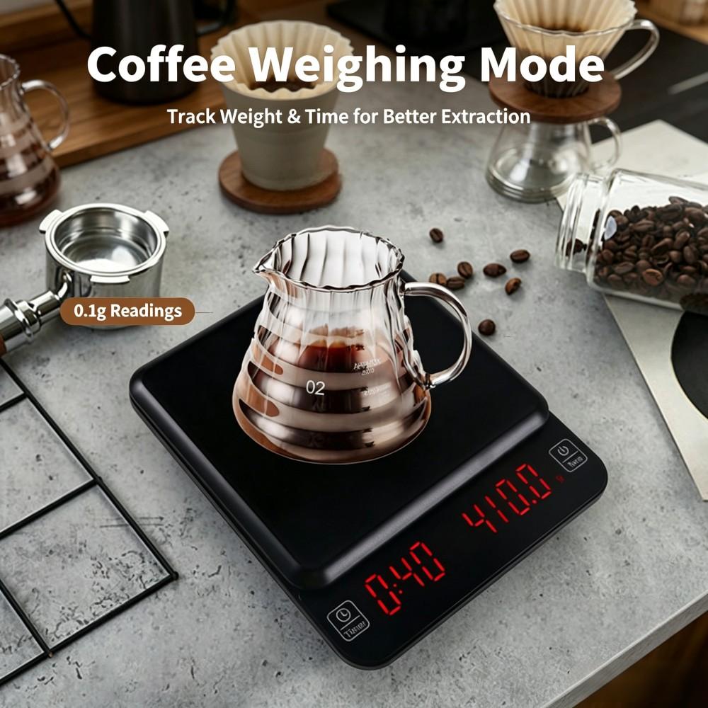 3kg/0.1g高精度デジタルコーヒースケール、LEDポータ - Coffee & Tea Restaurant のレビューと価格
