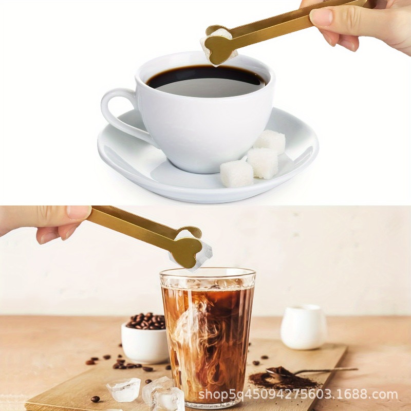 4/6 個ステンレス鋼ハート型ミニトング砂糖/アイスキューブ - Coffee Tea Sugar のレビューと価格