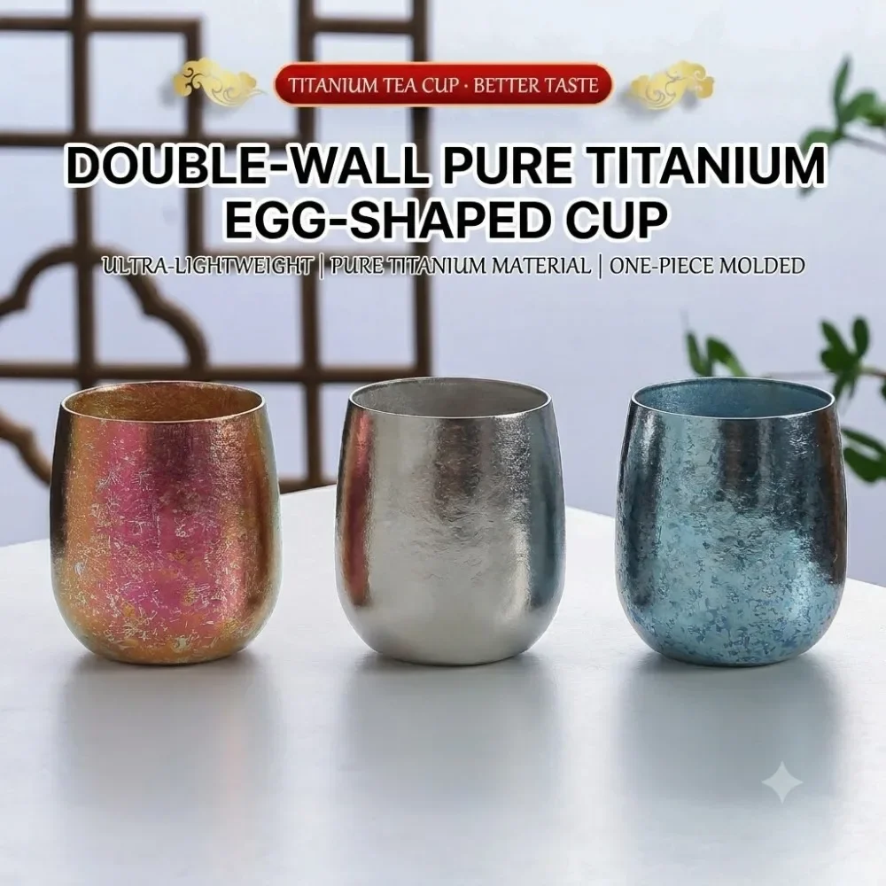 純チタン二重壁コーヒーマグカップ、家庭用、オフィス用、お茶、 - Juice Tea Coffee のレビューと価格