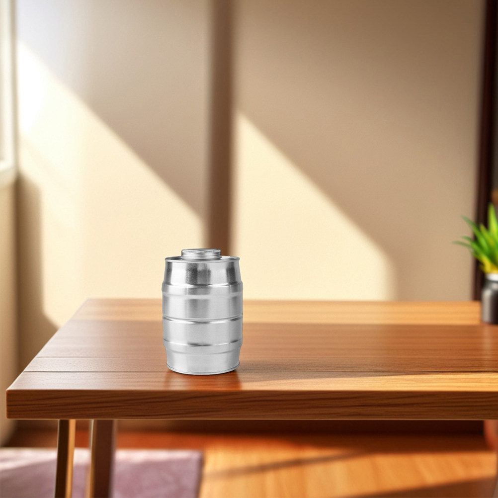 レトロなワイン樽型のブリキ製コーヒー容器、豆、挽いたコーヒー - Coffee Tea Sugar のレビューと価格