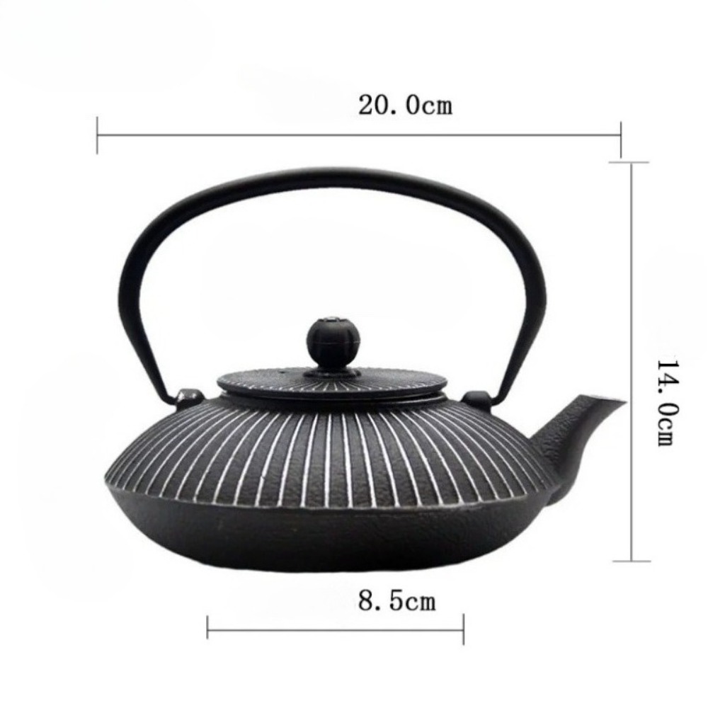 800ml鋳鉄製ティーポット傘型、フィルター付き日本茶ポット - Cast Iron Teapot のレビューと価格
