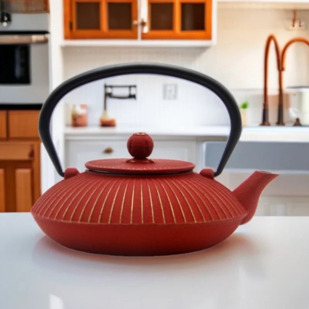 800ml鋳鉄製ティーポット傘型、フィルター付き日本茶ポット - Cast Iron Teapot のレビューと価格