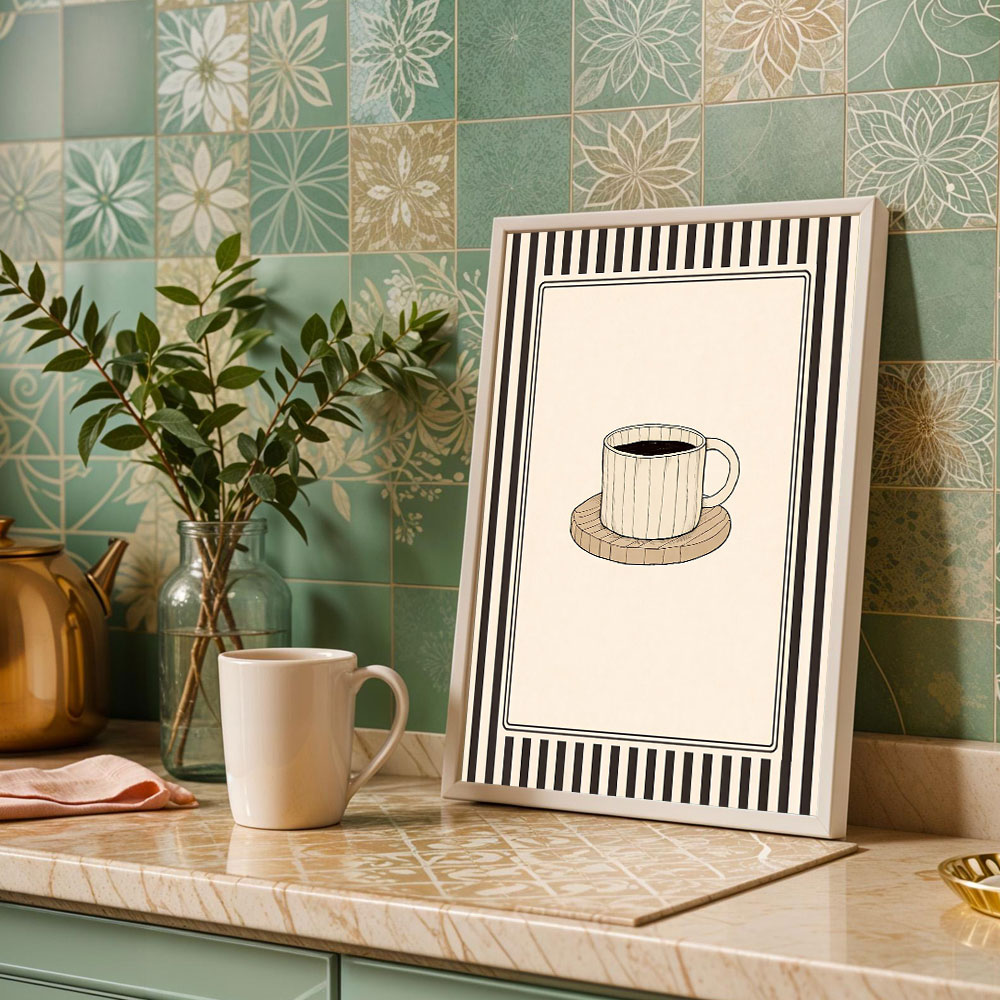 1pc フレームレスコーヒーアドベンチャーエスプレッソアート - Coffee Tea Poster のレビューと価格