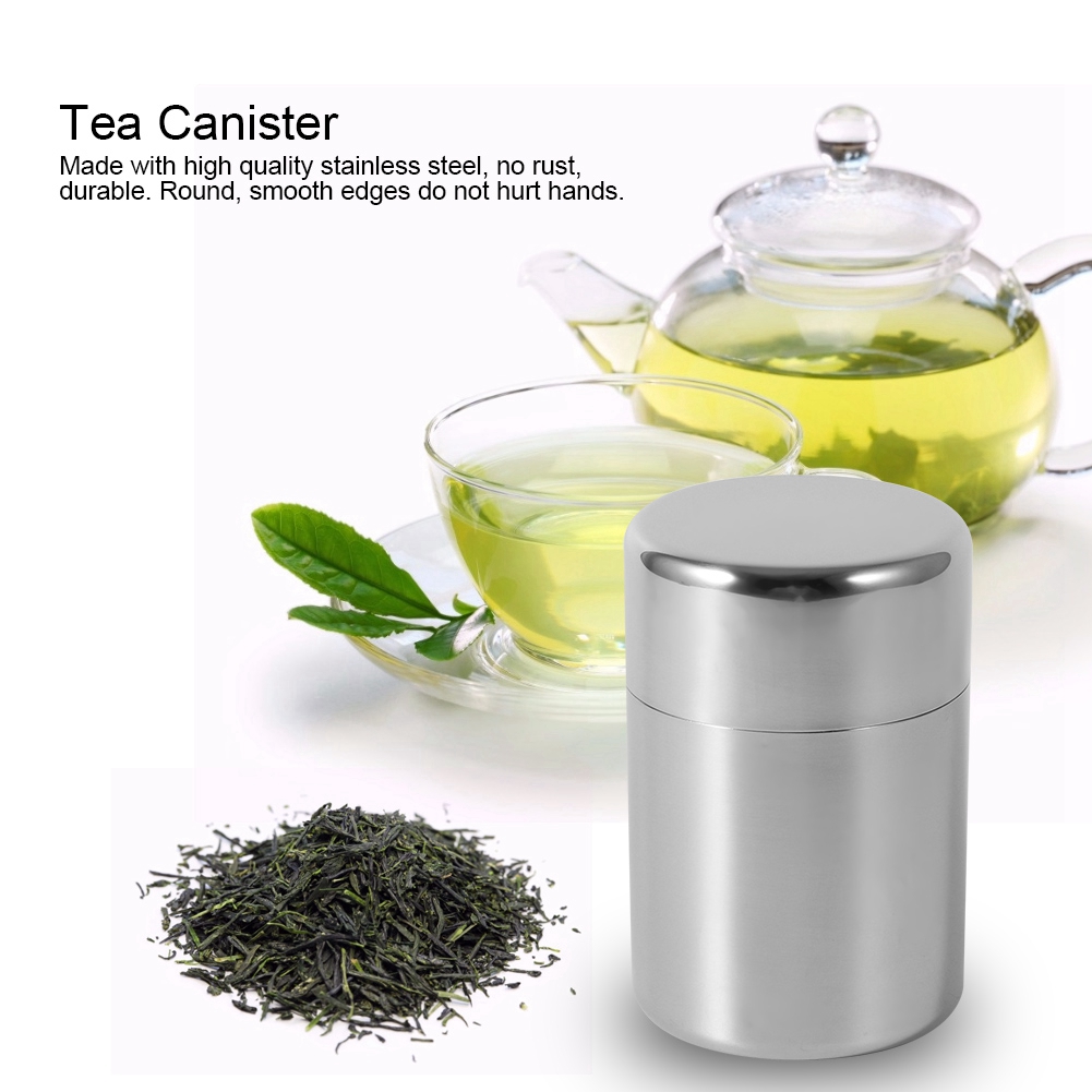 ステンレス製のお茶の葉のキャニスター,野菜や紅茶用の容器,砂 - Coffee Tea Sugar のレビューと価格