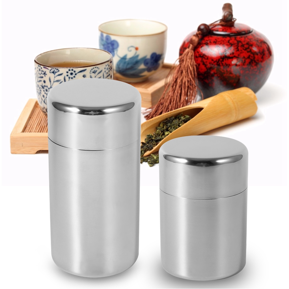 ステンレス製のお茶の葉のキャニスター,野菜や紅茶用の容器,砂 - Coffee Tea Sugar のレビューと価格