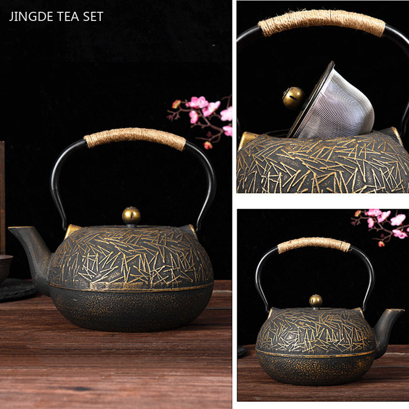 カスタマイズされた鋳鉄製ティーポット,900ml,日本のアン - Cast Iron Teapot のレビューと価格