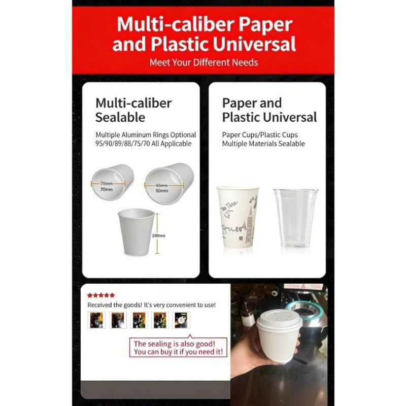 自動プラスチックカップシーリングマシン 業務用 フィルムロー - Juice Tea Coffee のレビューと価格