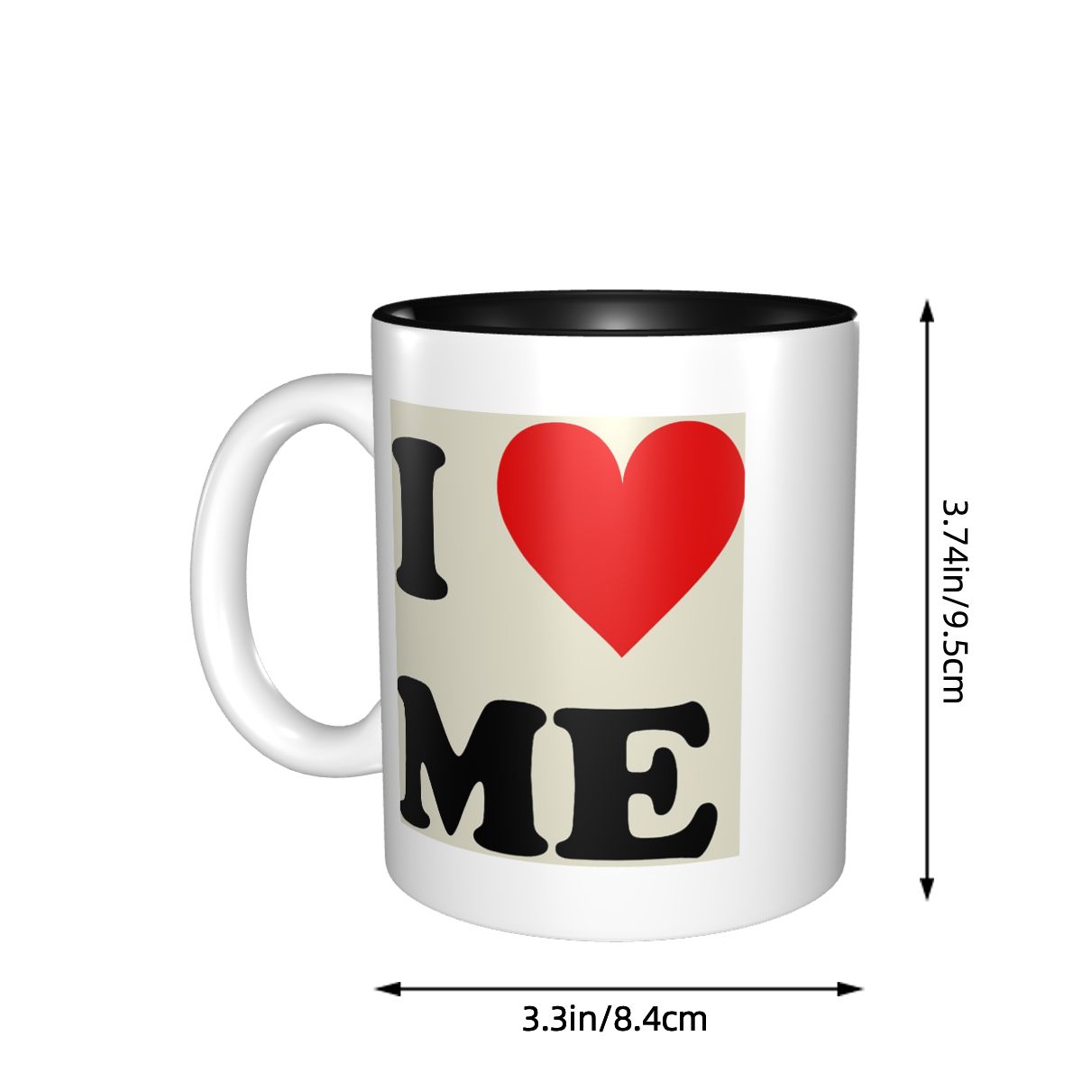 I Love Me ハートマグ 面白いセラミックコーヒーカッ - Coffee Tea With Me のレビューと価格