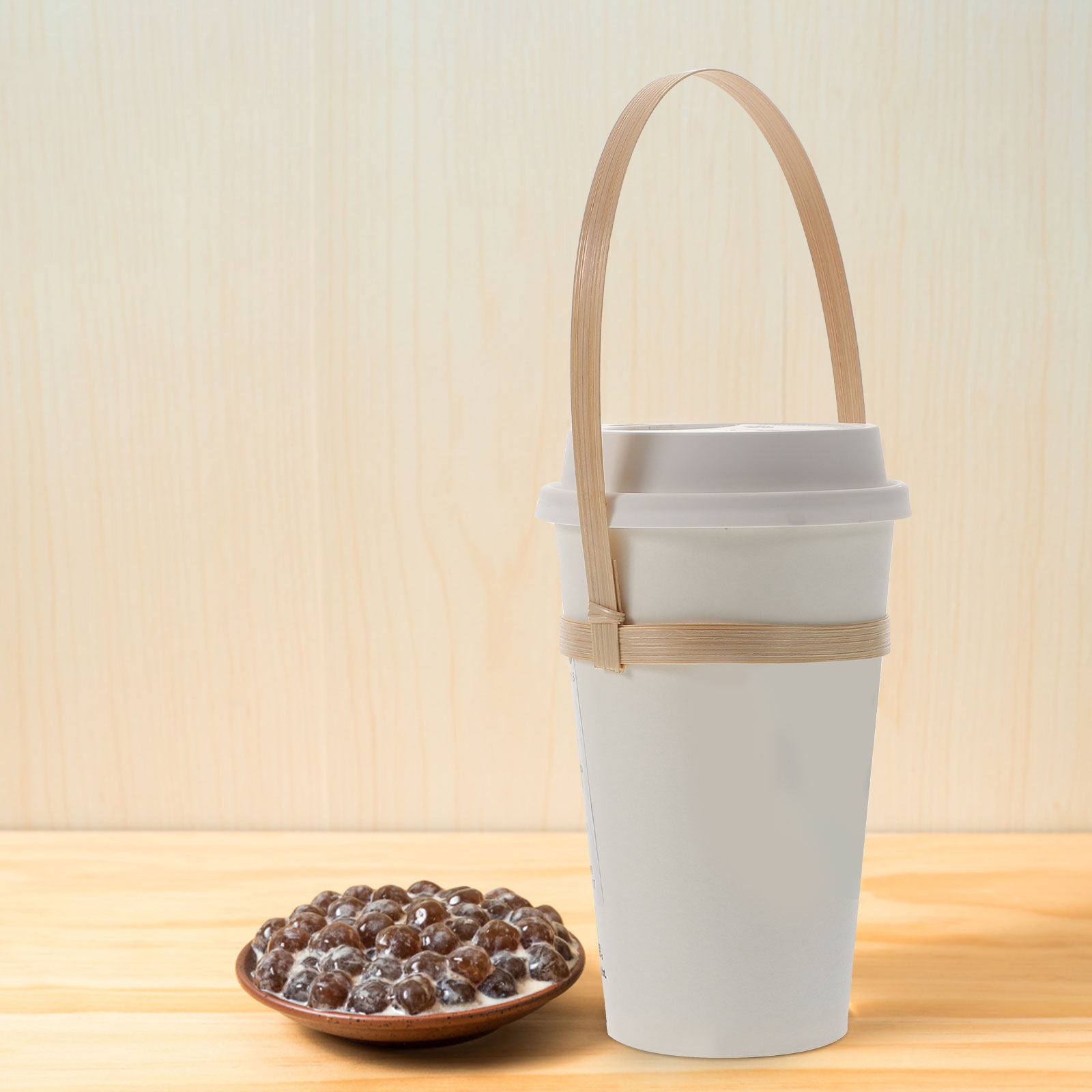 10 個竹製ドリンクキャリアコーヒーカップホルダー織物テイク - Coffee Tea Holders のレビューと価格