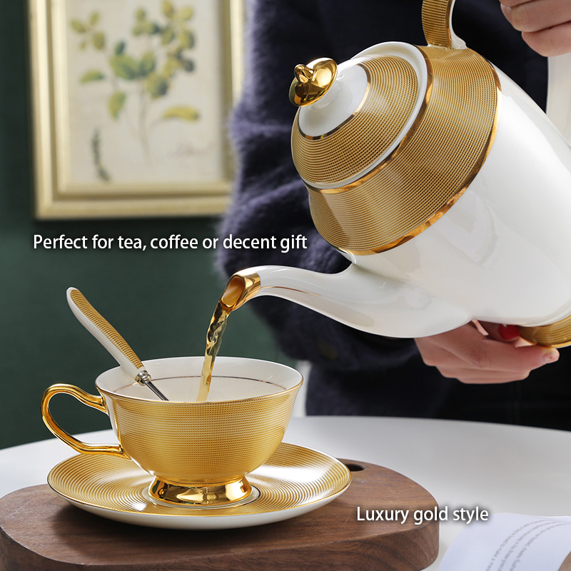 豪華な磁器のコーヒーセット,金の骨,セラミックカップ,シュガ - Coffee Tea Sugar のレビューと価格