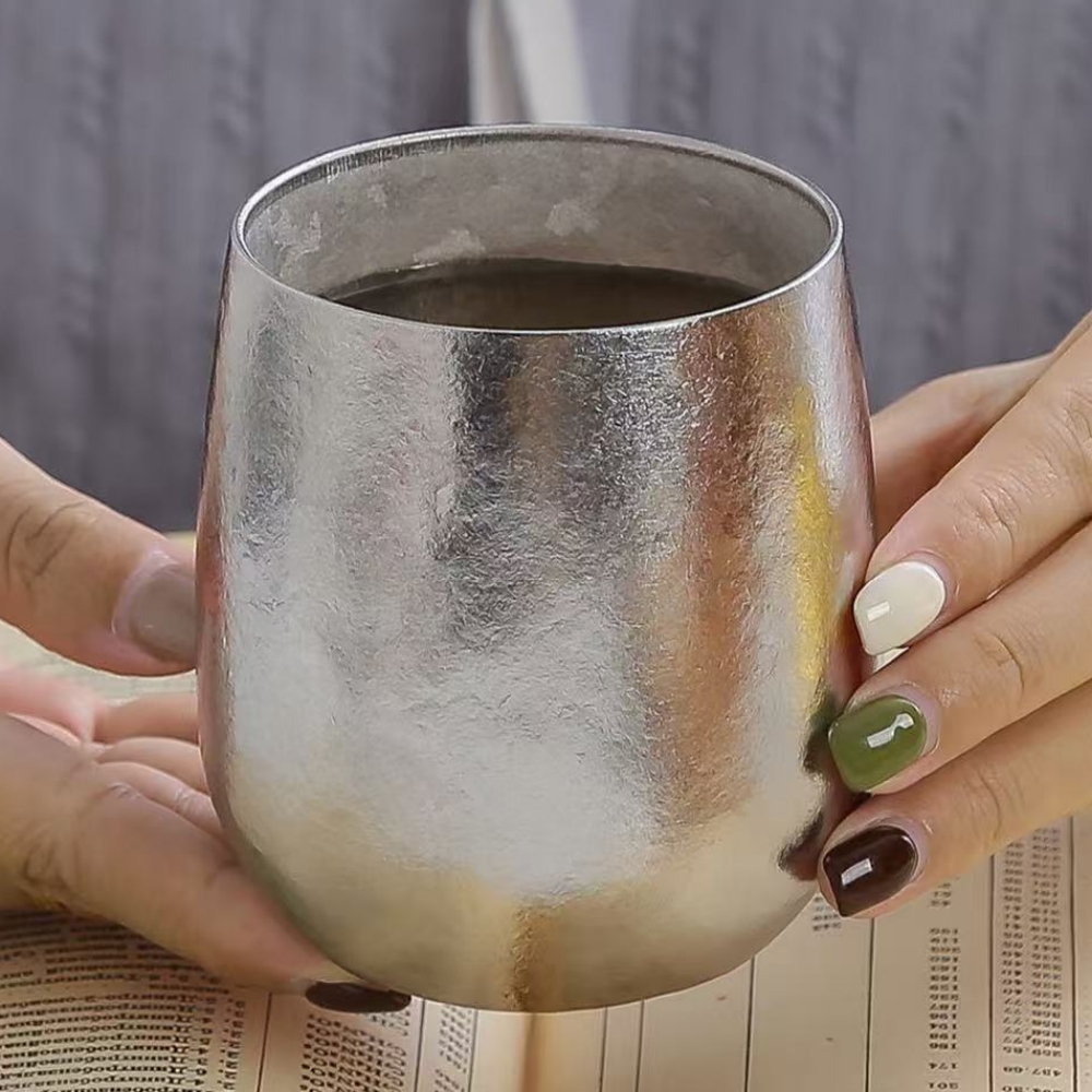 屋外用エッグマグ 純チタン二重壁コーヒーマグ、ウォーターカッ - Juice Tea Coffee のレビューと価格