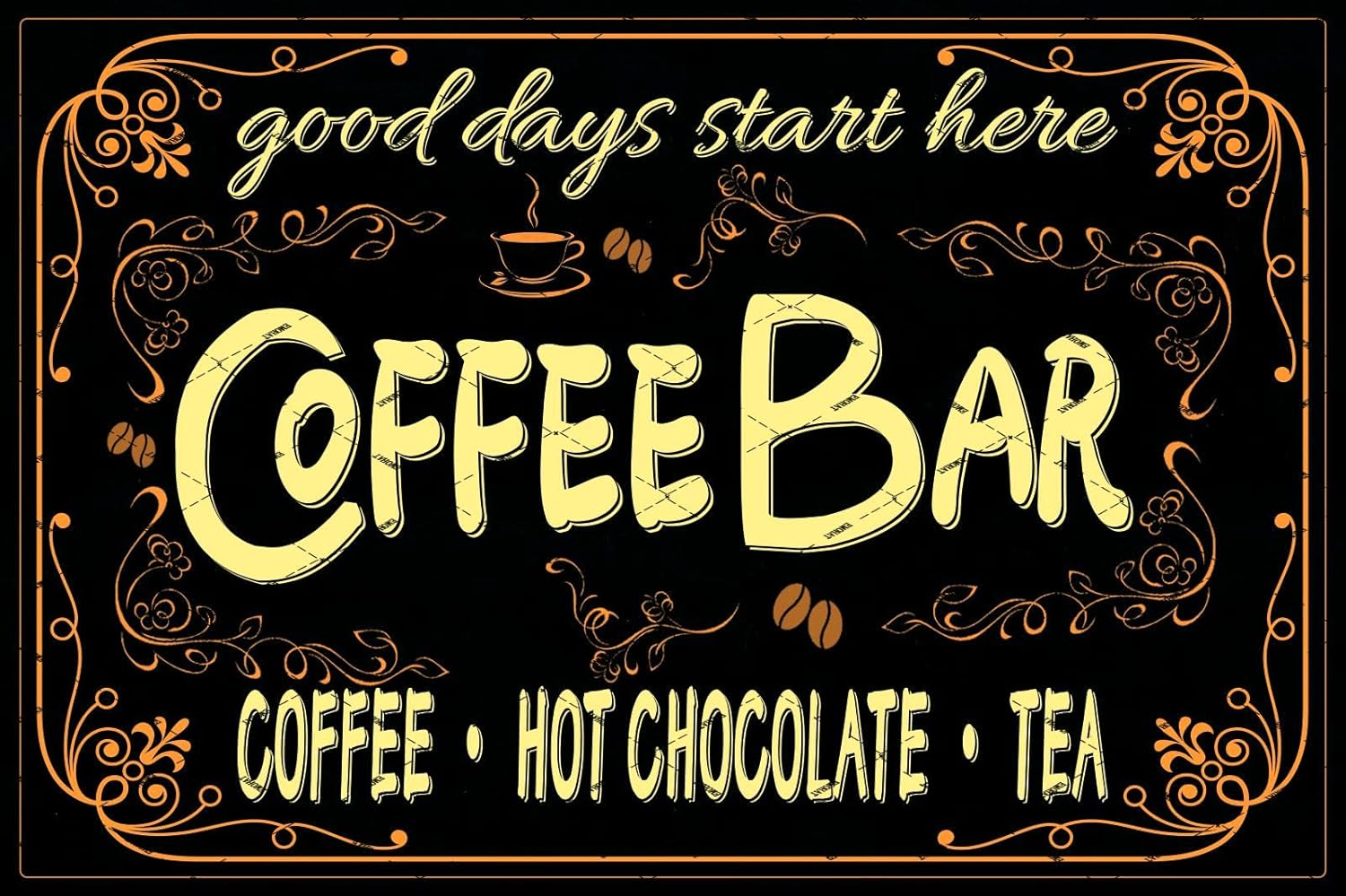 EMOHAT コーヒーバーサイン ホットチョコレートと紅茶  - Coffee Tea Poster のレビューと価格