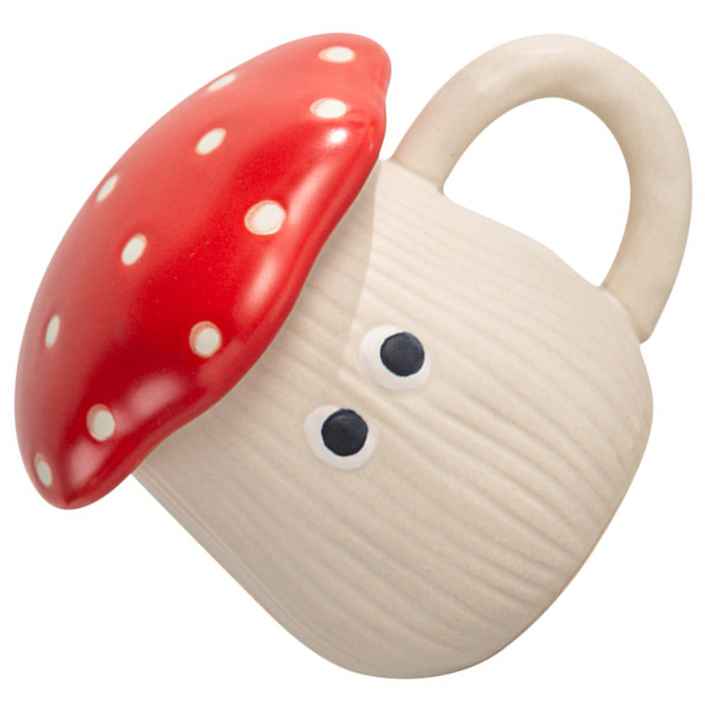セラミック製コーヒーマグカップ、きのこ型、キュートで可愛いデ - Coffee Tea And Cocoa のレビューと価格