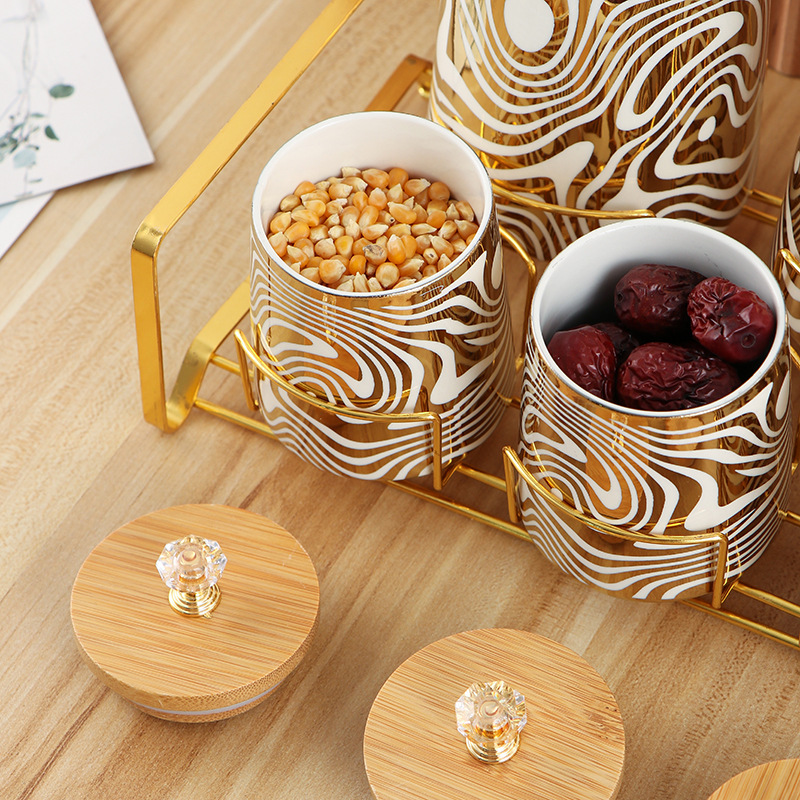 7 色の釉薬セラミックキッチンキャニスターセットティーコーヒ - Coffee Tea Canister Set のレビューと価格