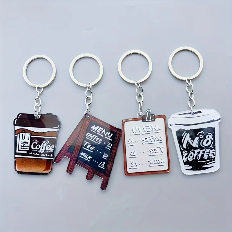 8個入りアクリル製コーヒーカップキーホルダー、女性向けノベル - Coffee & Tea Restaurant のレビューと価格